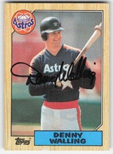 1987 Topps #222 Denny Walling In Person Signed Auto 62507
