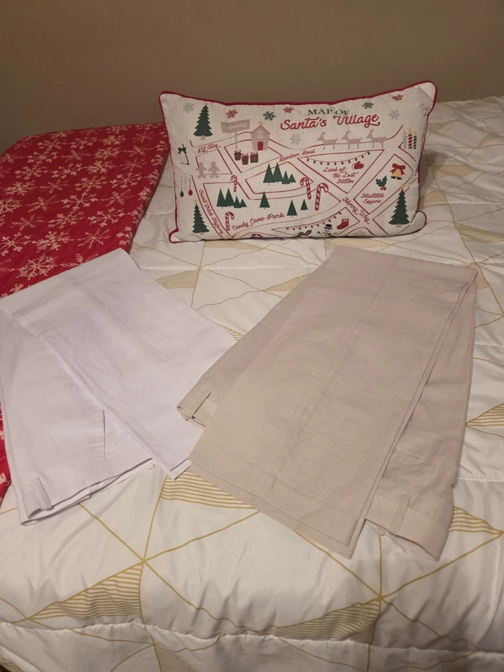 Nuevos pantalones de vestir INC International Concepts mezcla de lino para hombre 34W (2 pares) Foto 3 de 4