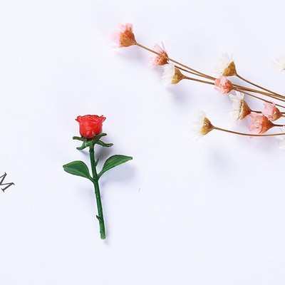 4PCS DIY Handgefertigte 3D Rose Ornament Mini Rose Model (30 -mm -Stil C)