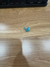 One Single Blue Rubber Hair Band Elastic Ponytail Holder Ribbon