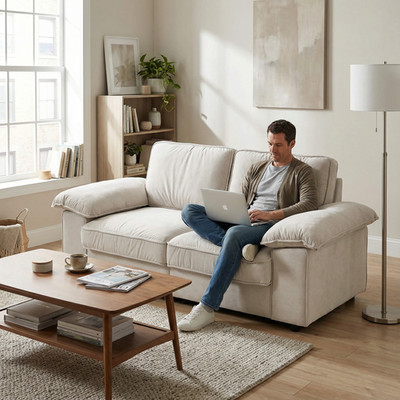 2-Seat Velvet Storage Loveseat Sofa w/ Hidden Compartment for Small Spaces