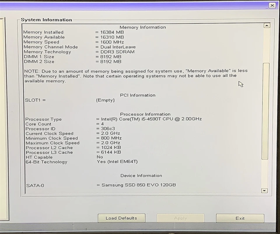 Dell OptiPlex 3020M Micro PC Intel i5 4590T 2.0GHZ 16GB RAM 120GB SSD Windows 10 - Imagem 2 de 4