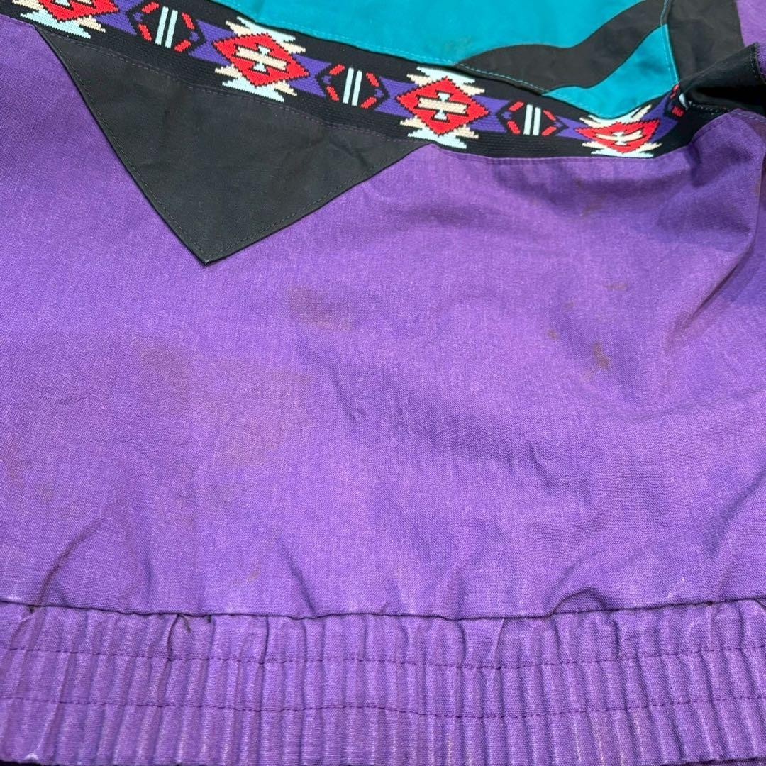 Native American Pattern Jacket 80s-90s Short Wais… - image 8