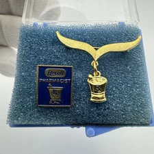 Rare Vintage Rexall Pharmacist Pin Set