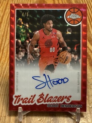 Topps Chrome Updates 2025-26 Scoot Henderson Trail Blazers Auto #80TBA-SH /5
