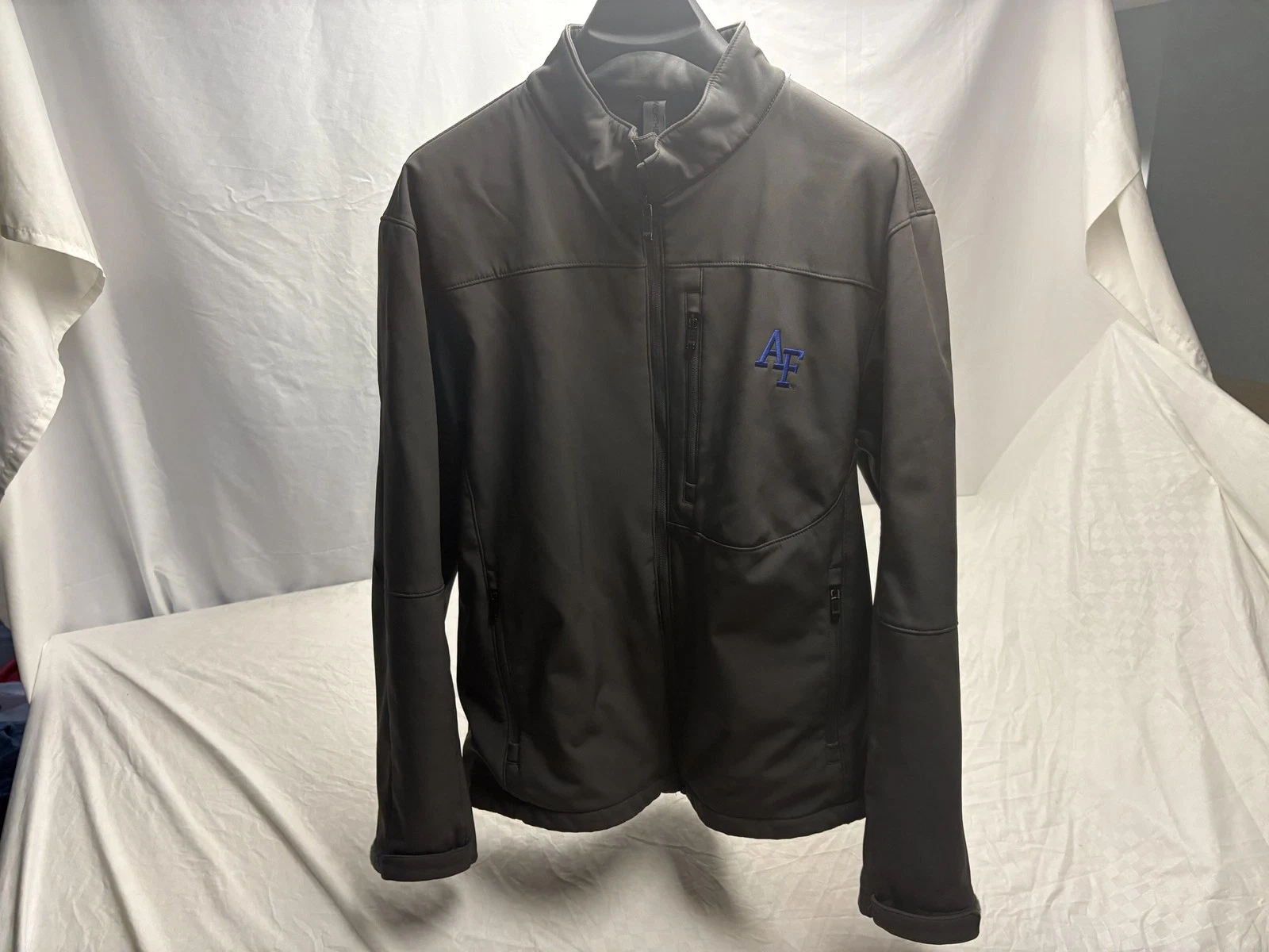 Weatherproof Jacket Mens XL Air Force Softshell Full Zip Embroidered Coat