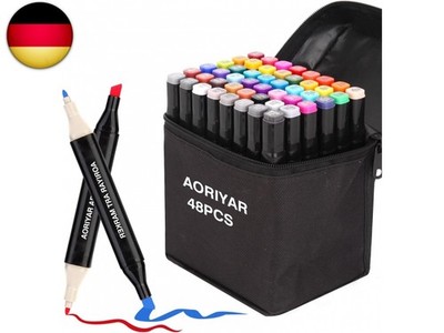 48 Farben Kunst Marker, Alkohol Marker Färbung Dual Tip Künstler Stifte Set für 