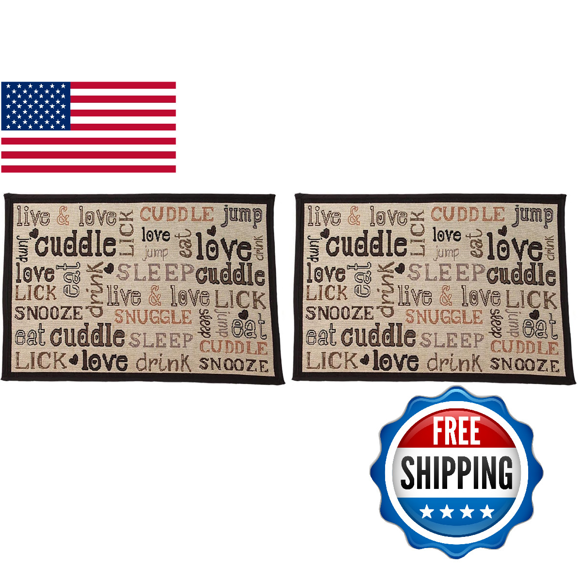 PetRageous 12047 Cuddles Jumbo Tapestry Dog/Cat Non-Skid Was