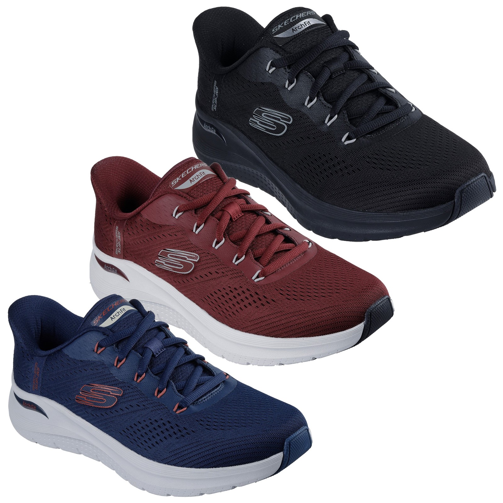 Skechers Para Hombres Sin Cordones Arch Fit 2.0 Lestur Entrenadores Zapatos para Caminar Cómodos