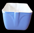 Vintage Hall Pottery 2 Quart Rectangular Baking Casserole Dish Cobalt Blue White — photo 2