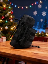 Tactical Molle Zipper Utility Kettle Water Bottle Pouch Bag for Outdoor Hiking