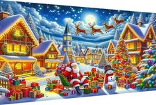 MBNTJHT Christmas Night Large Diamond Art Kits for 16x28 inch, G8811