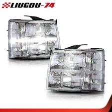 Led Drl Headlights Fit For 2007-2014 Chevy Silverado 1500 2500 3500 Chrome Clear Led Drl Headlights Fit For 2007-2014 Chevy Silverado 1500 2500 3500 Chrome Clear
