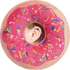 Ear Piercing Pillow for Side Sleepers Pillows with Holes for Ear Pain,Donut Pill