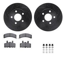 For Cadillac DeVille 90-93 Drilled & Slotted Front Brake Kit w Optimum Pads