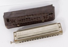 M. Hohner Germany The 64 Chromonica Vintage Harmonica with Case