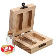 HOMSFOU Umbilical Cord Keepsake Box Wooden Hair Tooth