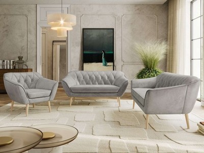3-2-1 Sofagarnitur PIRS Couchgarnitur Sofaset 3tlg. Scandi Sitzmöbel Polsterset