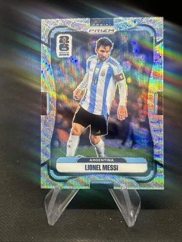 2026 Panini Prizm FIFA World Cup #10 Lionel Messi Argentina Silver Wave SP Card