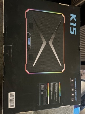 KYOLLY Laptop Gaming Cooling Pad With RGB Lighting Effect Model  K15B - Black