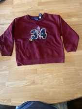 Boys Sweatshirt Sonoma Red With Number 34 Football Graphics Size XL