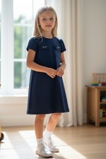 Authentic Gucci Girls Dress – Size 8 – Navy Blue – Elegant & Classic