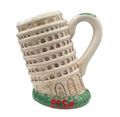 Vintage Leaning Tower Of Pisa Replica Souvenir Tilted Mug Made In Italy