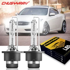 6000K HID Headlight Bulb For Infiniti G37 2008-13 Low&High Beam Stock Fit Qty 2