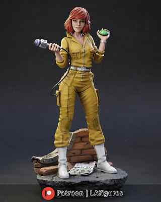 April O'Neil Fanart Ninja Turtles Actionfigur Resin 3D Diorama 1/4