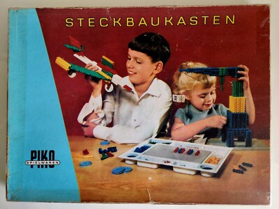 Vintage Piko Spielwaren Steckbaukasten Construction Building Set. Germany 1980's