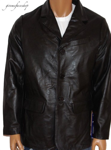 Chaqueta Blazer de Cuero Real para Hombre, Cuero Genuino | eBay