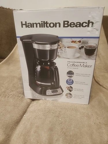 New 49465R 12 Cup Hamilton Beach Programmable Coffee Maker Fresh Brew Auto Off