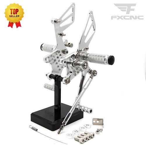 CNC Front Rearset Footpegs For Suzuki TL1000S TL1000R GP Shift 1997-2003 Silver - Picture 2 of 12
