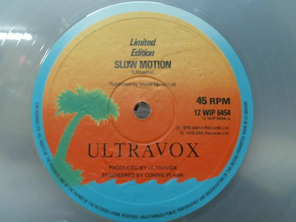 ULTRAVOX  Slow Motion  12" single  CLEAR VINYL limited edition 1979  Synth Pop   Foto 4 de 4