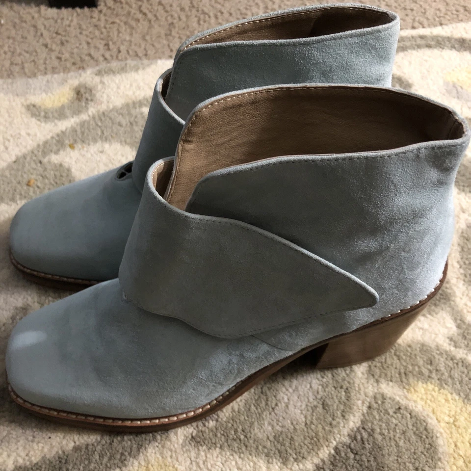 shellys london Blue Suede Boots Size 8.5 - Image 3 of 4