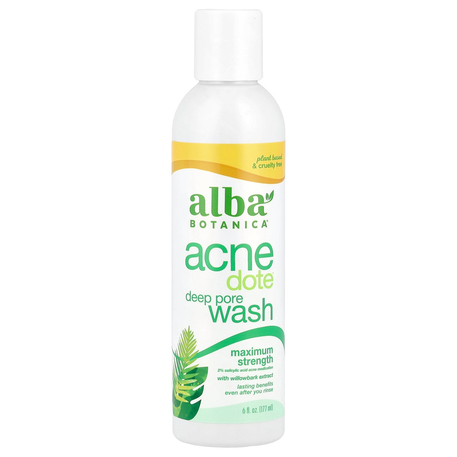 Alba Botanica Acne Dote Deep Pore Wash без масла 6 жидких унций 177 мл Leaping Bunny Нет 2790₽