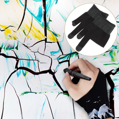 1pc Two Finger Painting Glove Artist's Drawing Gloves Sketch Gloves - Afbeelding 3 van 12