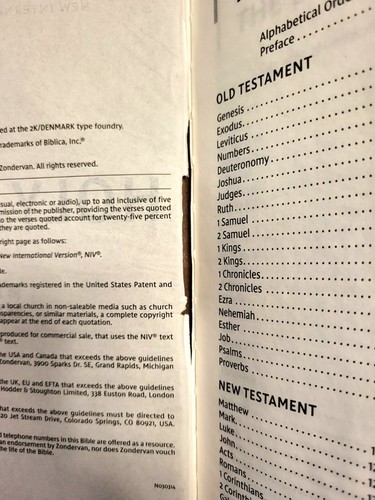 Holy Bible New International Version NIV By Zondervan Giant Print * DAMAGED - Picture 4 of 8
