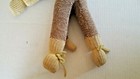 VINTAGE 1960s SOCK MONKEY Brown Beige Yarn Detail 16" Baboon Butt Organ Grinder — photo 5