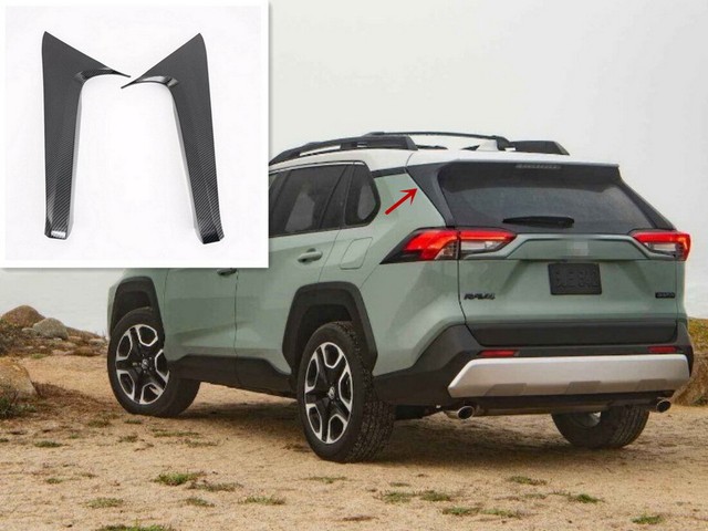 Carbon Fiber Spoiler Rear Window Triangle Cover Trim For Toyota RAV4 2019 2020 | eBay