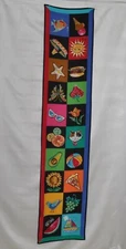 Bob Mackie Wearable Art Print Oblong Silk Scarf With Gift Box--Black Multi