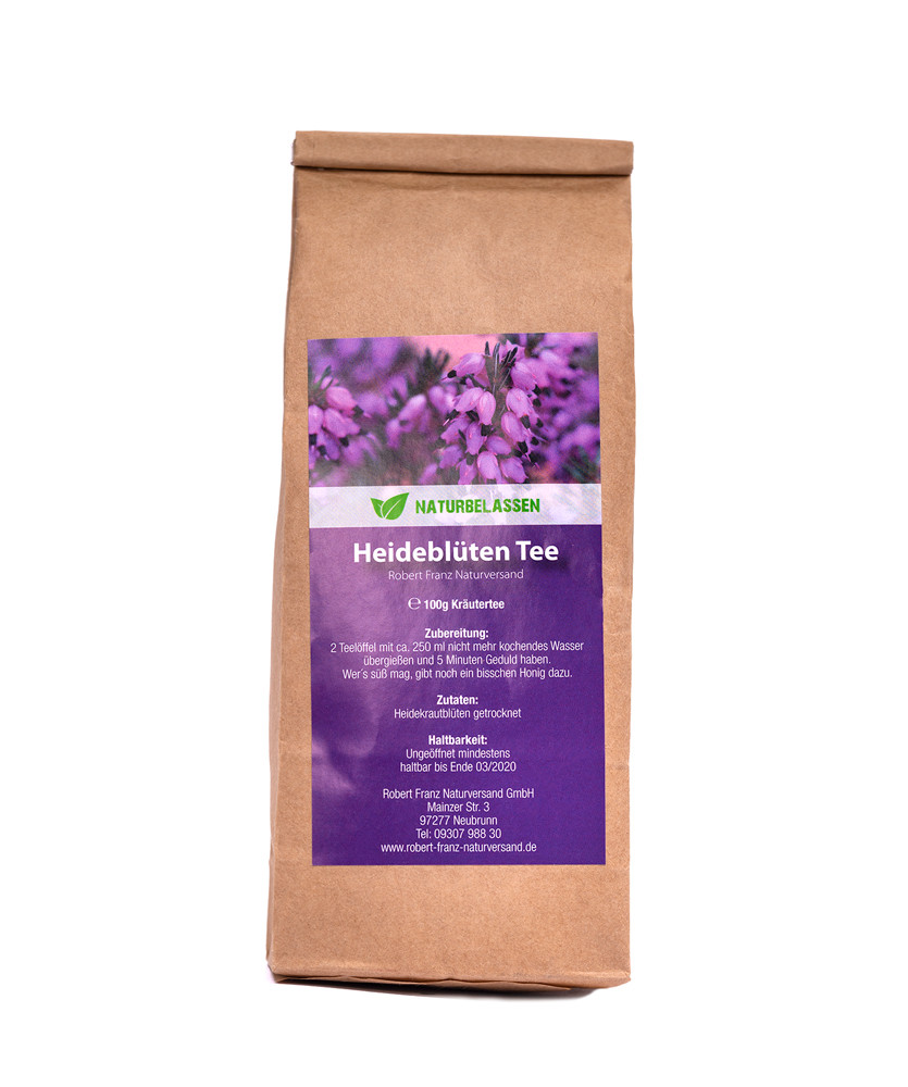 Robert Franz Heideblüten Tee (Heidekraut Erikablüten) - 2 x 100g - Doppelpack