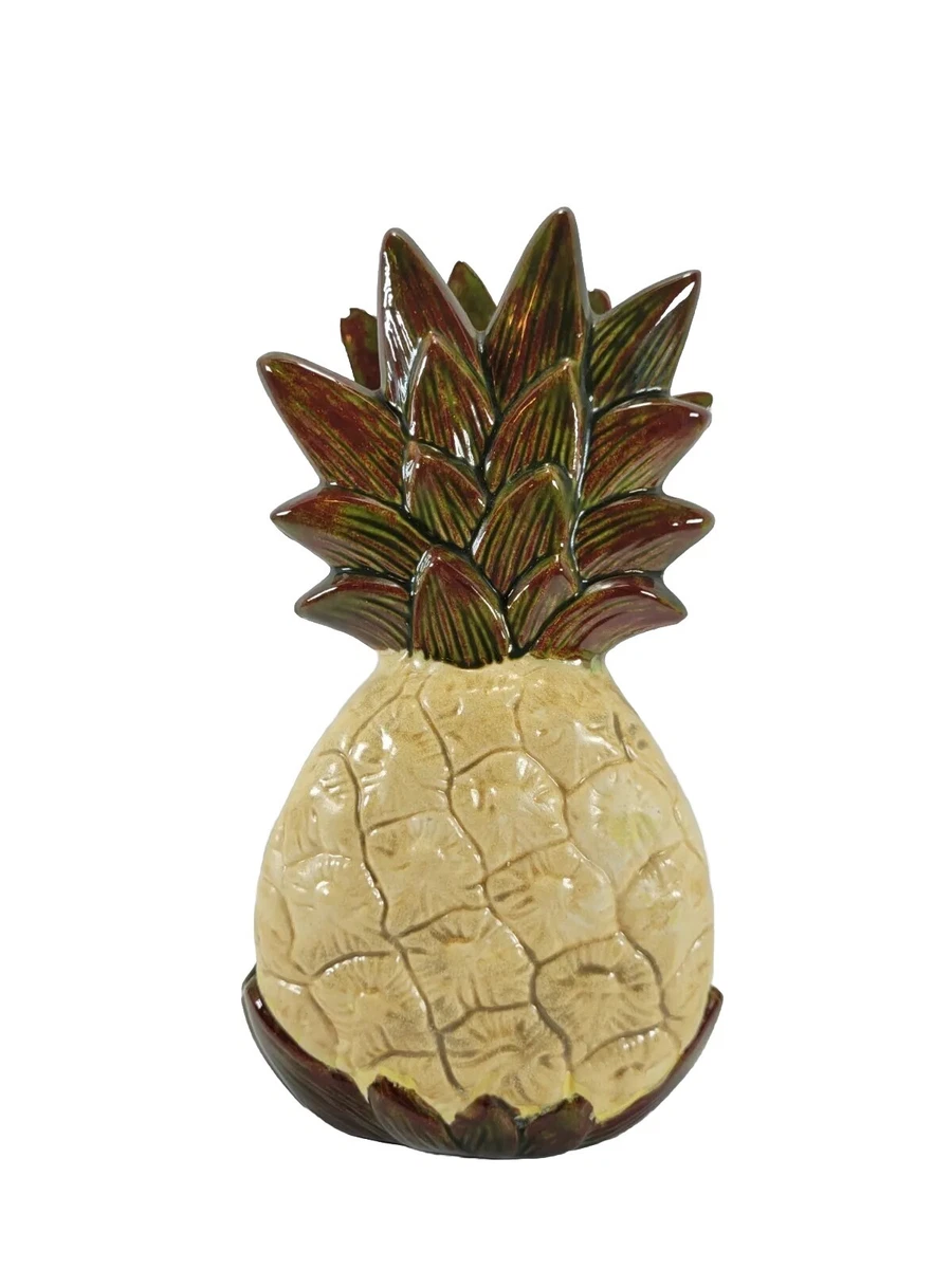 Vintage Ceramic Pineapple Napkin Holder Yellow Brown Read eBay