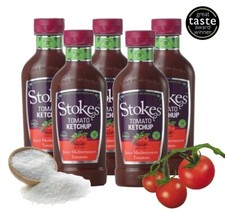 FIVE pack Stokes Real Tomato Ketchup SQUEEZY 485g - Great Taste Award Winner!