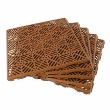 10 pcs Interlocking Plastic Garden Tiles Nonslip Path Floor Lawn Patio Deck
