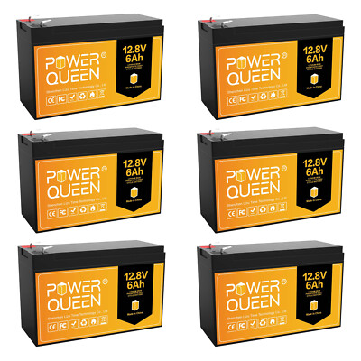 2/4/6 Pack 12V 6Ah Lithium Batterie LiFePO4 Akku mit 6A BMS 4000+ Zyklen für SLA