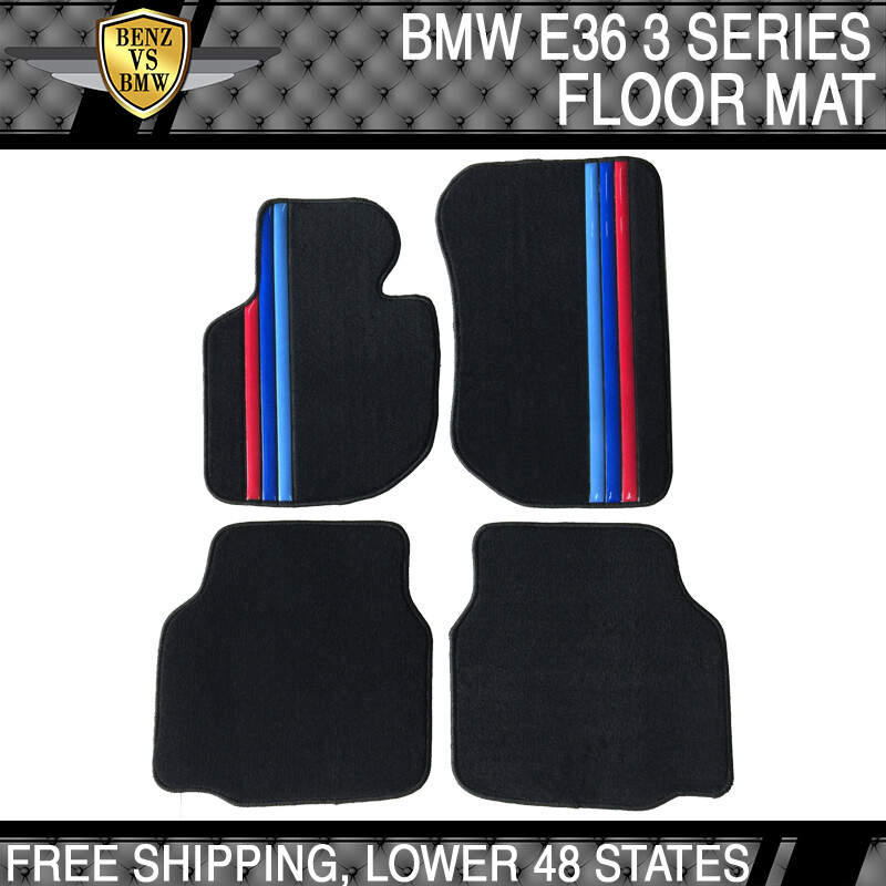 9298 E36 3Series Floor Mat Carpets M Color Stripe FOR (BMW) eBay