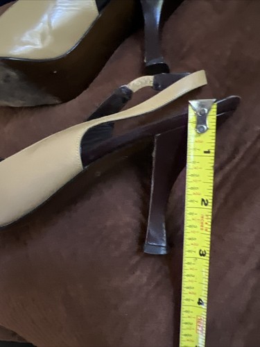 Women's beige Balenciaga. Paris slingback high heel leather shoes size 39 - Picture 4 of 12