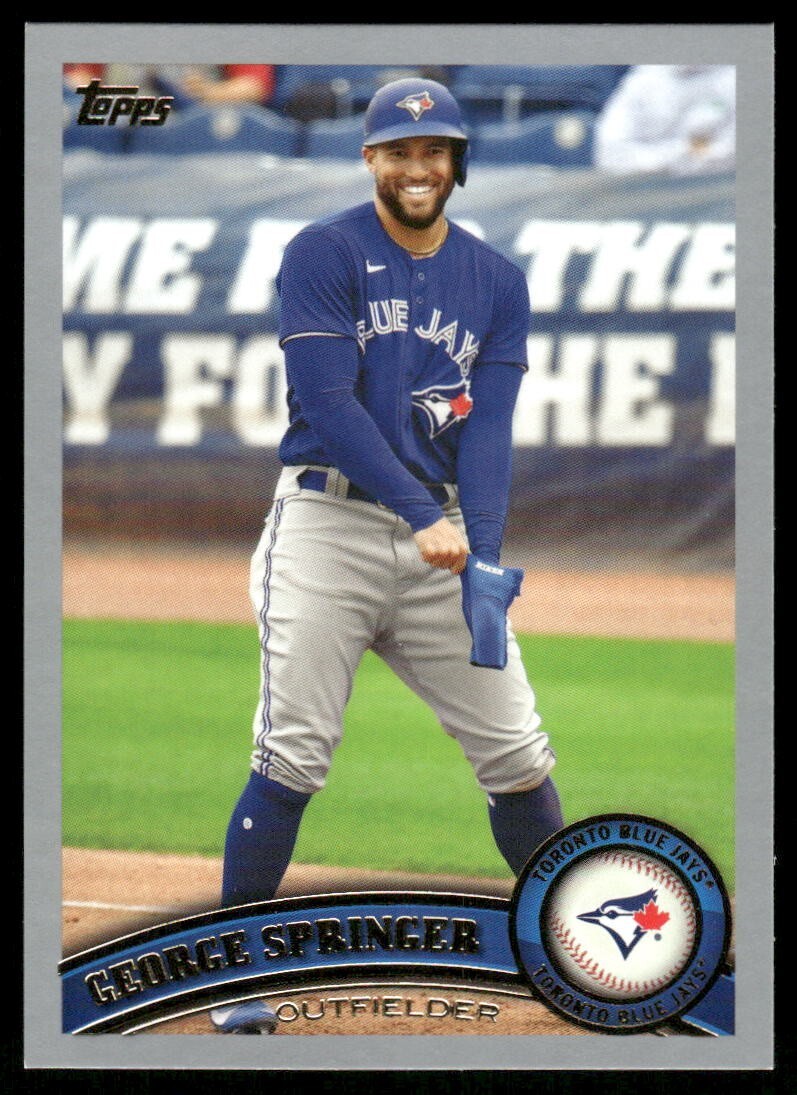G214 GEORGE SPRINGER 2021 TOPPS GRAY BORDER 52/99 #263 BLUE JAYS