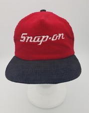 VTG Snap-On Tools New Era Pro Design Snapback Hat Made in USA Corduroy Red HTF